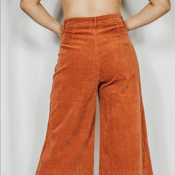 NEW // Delano Pocketed Corduroy Pants - Rust - Picture 4 of 5